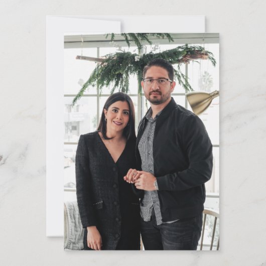 Elegantes Weihnachtsgrüße Familienhotel Foto Einladung (Rückseite)