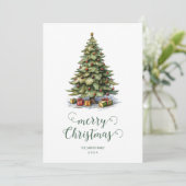 Elegantes Weihnachtsgrüßen Feiertagskarte (Stehend Vorderseite)