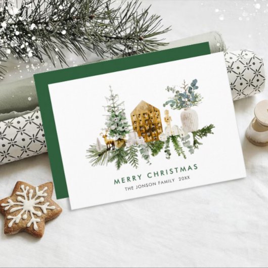 Elegantes Weihnachtsgrüßen Feiertagskarte