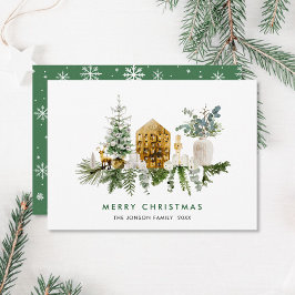 Elegantes Weihnachtsgrüßen Feiertagskarte