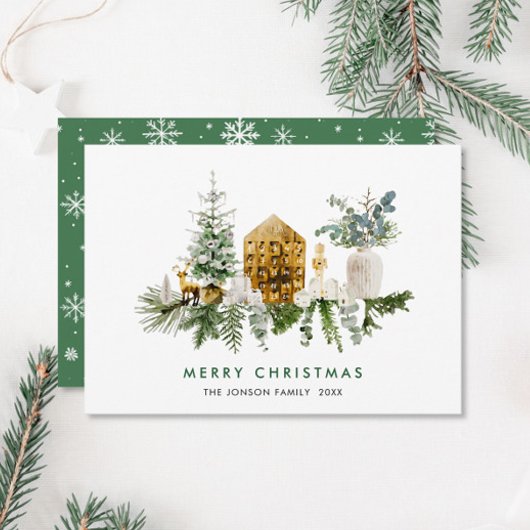 Elegantes Weihnachtsgrüßen Feiertagskarte