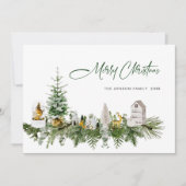 Elegantes Weihnachtsgrüßen Feiertagskarte (Vorderseite)