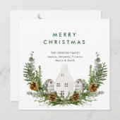 Elegantes Weihnachtsgrüßen Feiertagskarte (Vorne/Hinten)