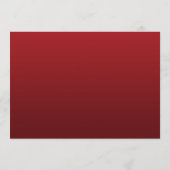 Elegantes Weihnachtshochzeits-Menü-Rot-Gold Menükarte (Rückseite)