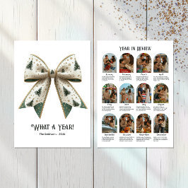 Elegantes Weihnachtsjahr in der Überprüfungsfamili Feiertagskarte