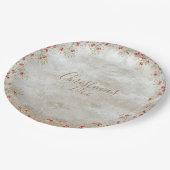 Elegantes Weihnachtsjahr Pappteller (Schrägansicht)