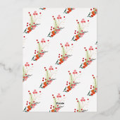 Elegantes Weihnachtskalligrafie Ein Foto Folien Feiertagskarte (Rückseite)