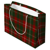 Elegantes Weihnachtskariertuch Große Geschenktüte (Rückseite Schrägansicht)