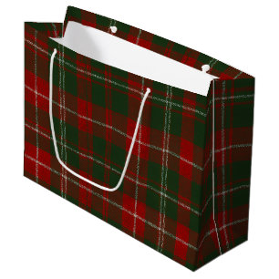 Elegantes Weihnachtskariertuch Große Geschenktüte