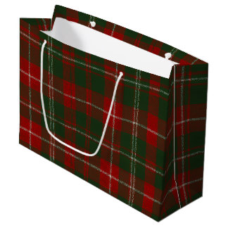 Elegantes Weihnachtskariertuch Große Geschenktüte