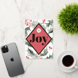 Elegantes Weihnachtskarten-Logo für Wasserfarben