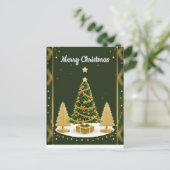 Elegantes Weihnachtskartendesign Postkarte (Stehend Vorderseite)