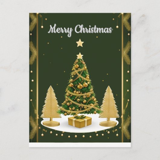 Elegantes Weihnachtskartendesign Postkarte (Vorderseite)
