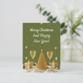 Elegantes Weihnachtskartendesign Postkarte (Stehend Vorderseite)