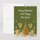 Elegantes Weihnachtskartendesign Postkarte (Vorne/Hinten)