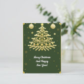 Elegantes Weihnachtskartendesign Postkarte (Stehend Vorderseite)