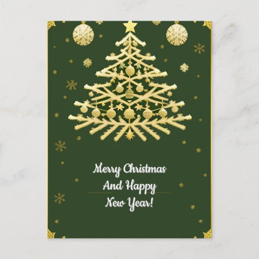 Elegantes Weihnachtskartendesign Postkarte (Vorderseite)