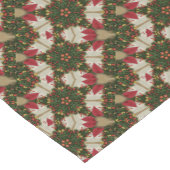 Elegantes Weihnachtskraut Rotes grünes Kaleidoskop Kurzer Tischläufer (Ecke)