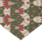 Elegantes Weihnachtskraut Rotes grünes Kaleidoskop Tischdecke (Schrägansicht)