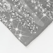 Elegantes Weihnachtslied Bäume Silber  Fleecedecke (Ecke)