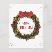 Elegantes Weihnachtslied Postkarte (Vorderseite)