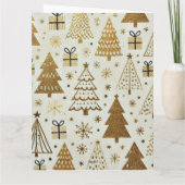 Elegantes Weihnachtslied Schwarzes und Gold Foto Karte (Rückseite)