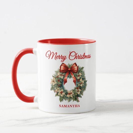 Elegantes Weihnachtslied Tasse (Links)