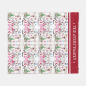 Elegantes Weihnachtsmärchen-Muster Fleecedecke (Vorderseite (Horizontal))