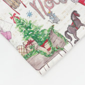 Elegantes Weihnachtsmärchen-Muster Fleecedecke (Ecke)