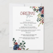 Elegantes Weihnachtsmenü Einladung (Vorderseite)