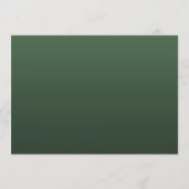 Elegantes Weihnachtsmenü Grün Gold Menükarte (Rückseite)