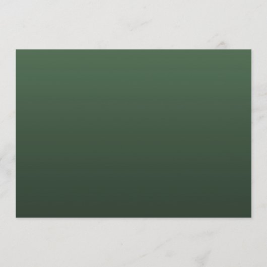 Elegantes Weihnachtsmenü Grün Gold Menükarte (Rückseite)