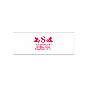 Elegantes Weihnachtsmonogramm Permastempel