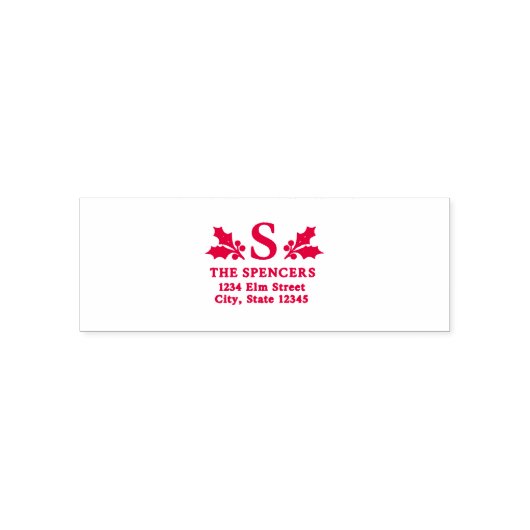 Elegantes Weihnachtsmonogramm Permastempel (Design)