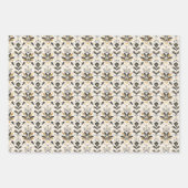 Elegantes Weihnachtsmotiv mit Goldenen Foil Acc Geschenkpapier Set (Vorderseite)