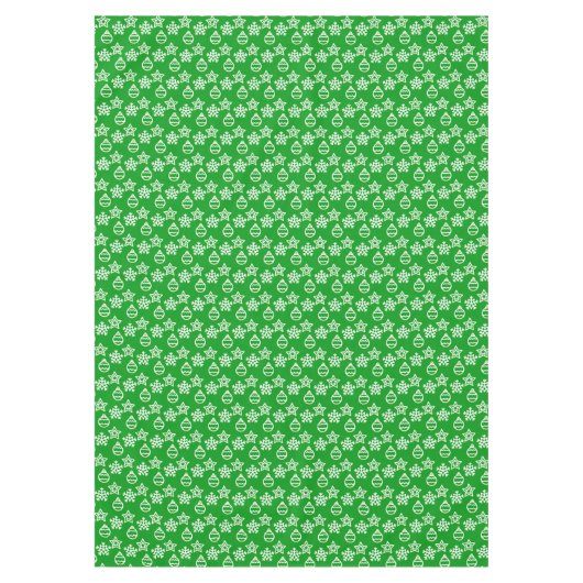 Elegantes Weihnachtsmuster auf grüner Tischdecke (Vorderseite)