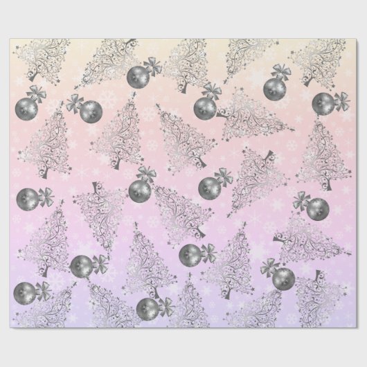 Elegantes Weihnachtsmuster Geschenkpapier (Flach)