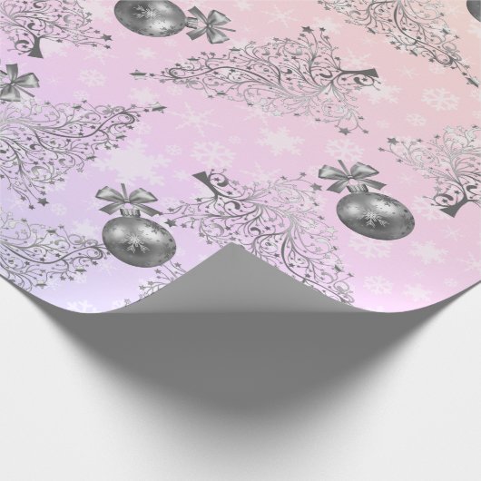 Elegantes Weihnachtsmuster Geschenkpapier (Ecke)