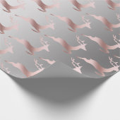 Elegantes Weihnachtsmuster in Rose Gold & Silber Geschenkpapier (Ecke)