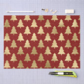 Elegantes Weihnachtsmuster in Rot und Gold Foil Seidenpapier (Handwerk)