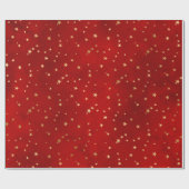 Elegantes Weihnachtsmuster in Rot und Gold Geschenkpapier (Flach)