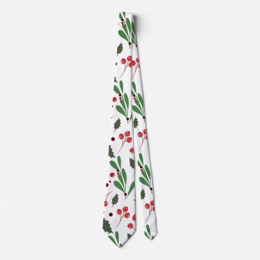 Elegantes Weihnachtsmuster | Necktie Krawatte (Vorderseite)