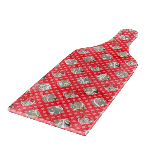 Elegantes Weihnachtsmuster Schneidebrett (Ecke)