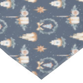 Elegantes Weihnachtsmuster Tischdecke (Schrägansicht)