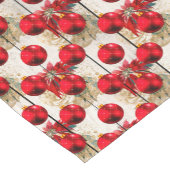 Elegantes Weihnachtsmuster von Red Bauble & Poinse Kurzer Tischläufer (Ecke)