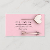 Elegantes Weihnachtspastel Pink Visitenkarte (Rückseite)