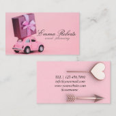 Elegantes Weihnachtspastel Pink Visitenkarte (Vorne/Hinten)