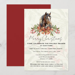 Elegantes Weihnachtspferd Feiertagskarte