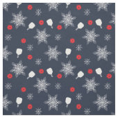 Elegantes Weihnachtspickleball-Muster, Stoff (Muster)