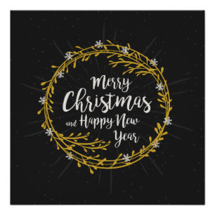 Elegantes Weihnachtsposter Poster